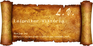 Leipniker Viktória névjegykártya
